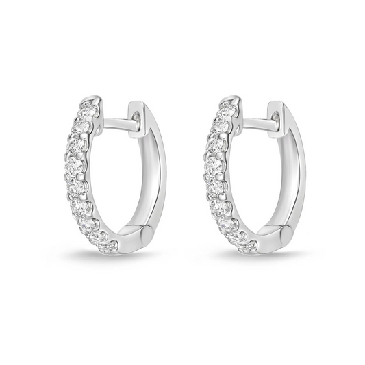 Vault 2ctw Lab Diamond Hoops Earrings (huggies)