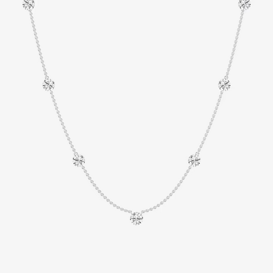 2 CTW Vault Lab Grown Diamond Station Necklace