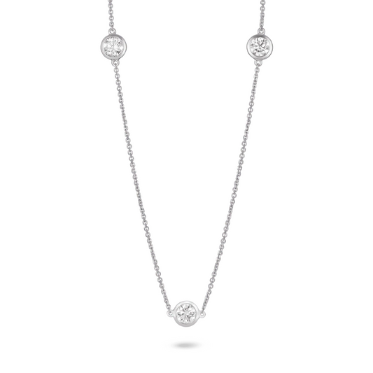 2 CTW Vault Lab Grown Diamond Station Necklace