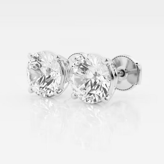 Vault Lab Four Prong Diamond Studs Earrings