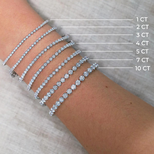 Four Prong Round Lab Grown Diamond Tennis Bracelet