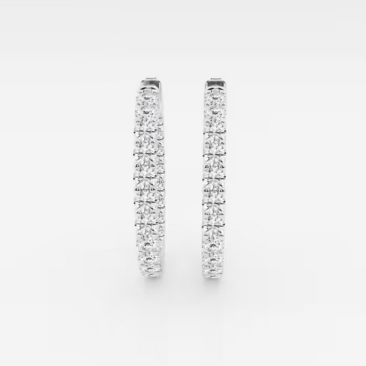 Vault Lab Inside Out Round Diamond Hoop Earrings