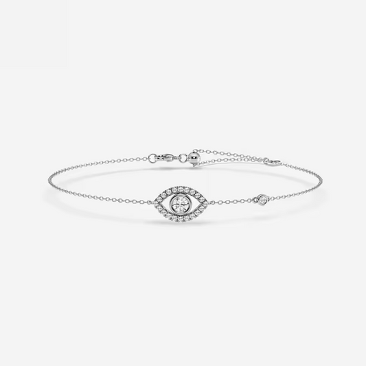 Vault 1/2CTW Lab Diamond evil eye anklet