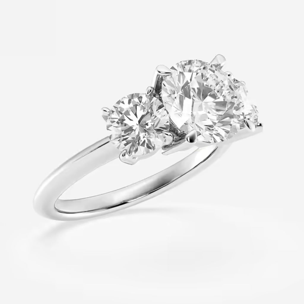 Vault 4ct Lab Diamond 3 Stone Diamond Ring