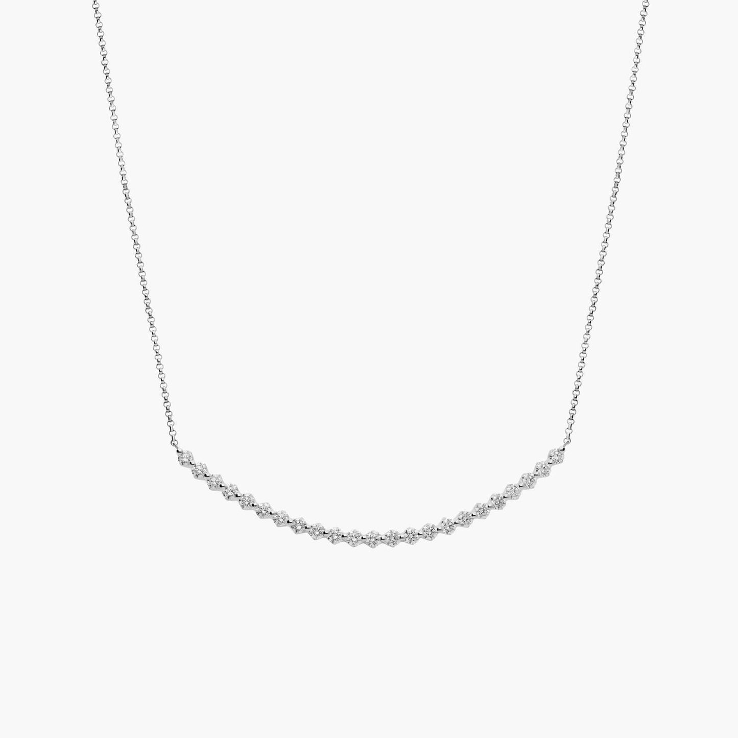 Floating Diamond Smile Necklace