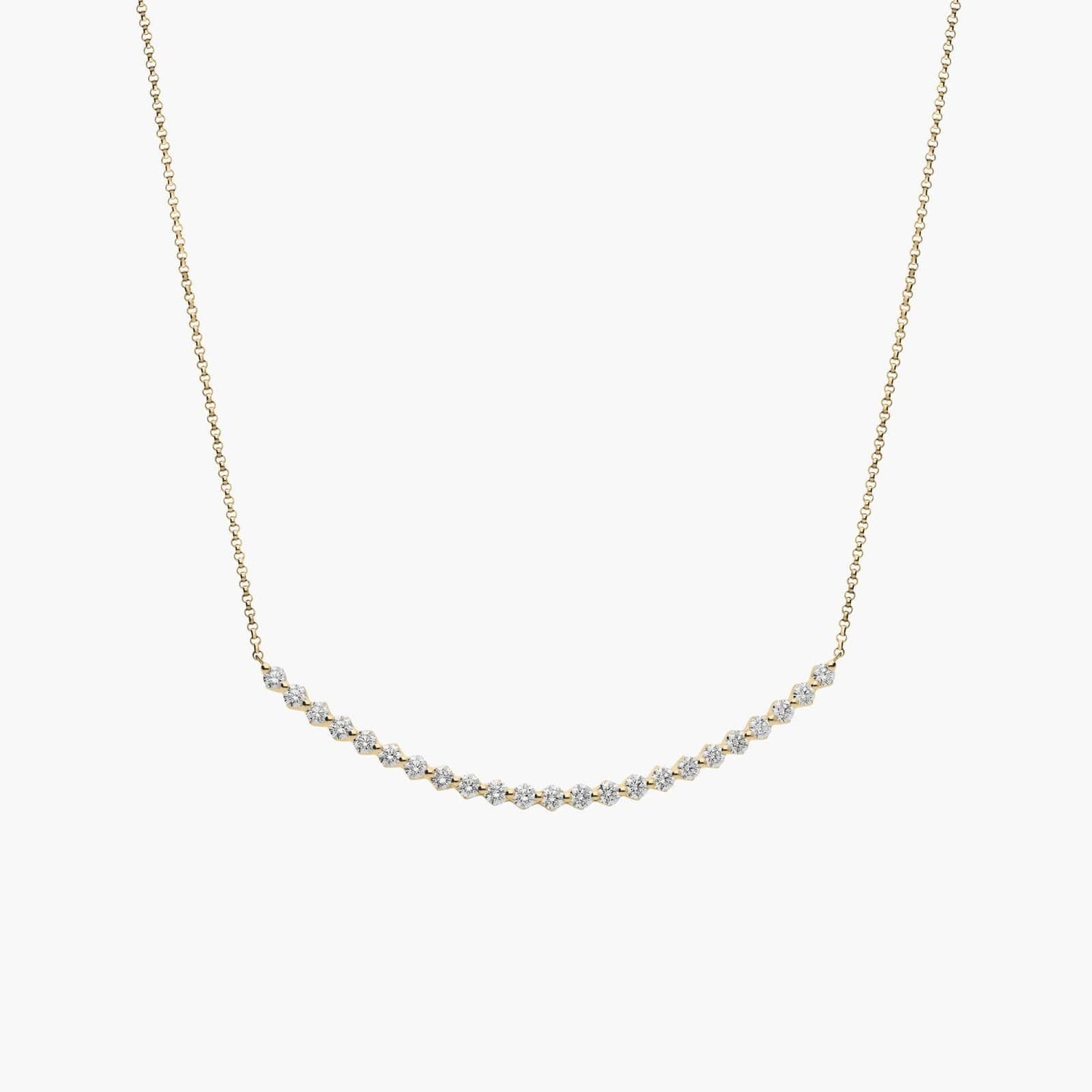 Floating Diamond Smile Necklace