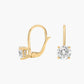 Lever Back Hidden Halo Lab-Grown Diamond Stud Earrings