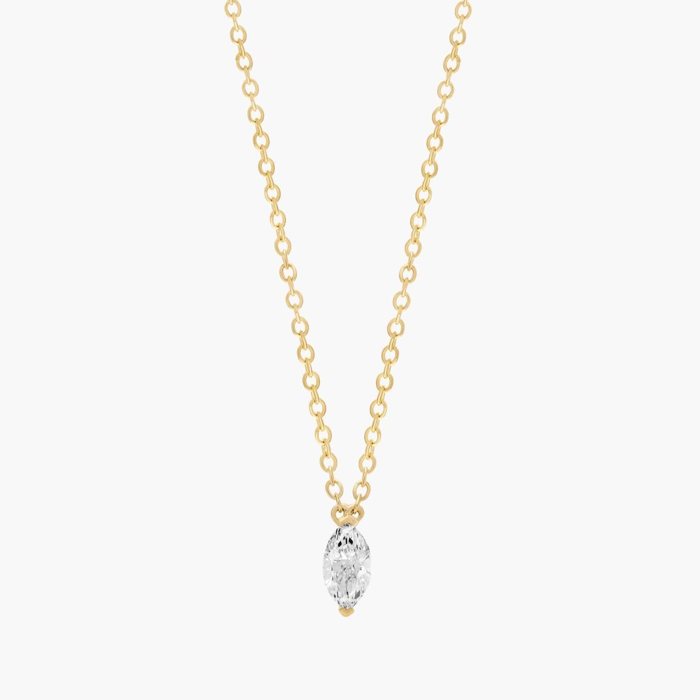 Marquise Cut Lab-Grown Diamond Solitaire Pendant