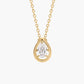 Lab Grown Diamond Pear Cut Floating Solitaire Pendant