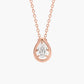 Lab Grown Diamond Pear Cut Floating Solitaire Pendant