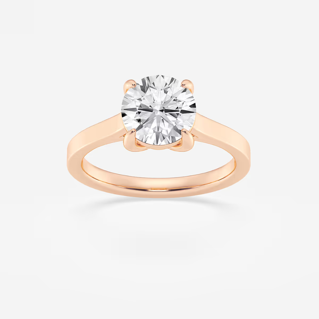 Vault 4 Prong Solitaire Engagement Ring