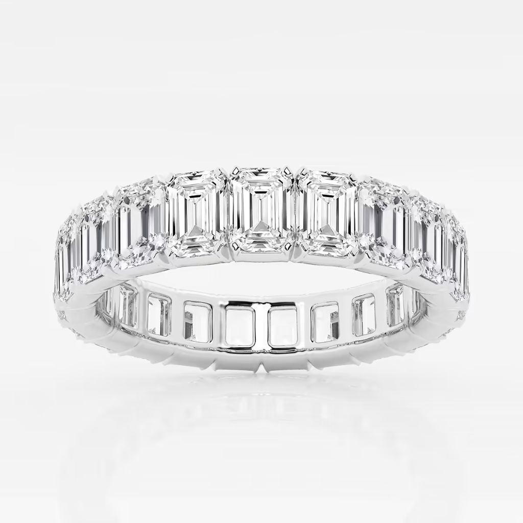 Vault Lab Grown Emerald Cut Eternity Band Diamond