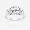 Lab Diamond 3 Stone Diamond Ring in White gold