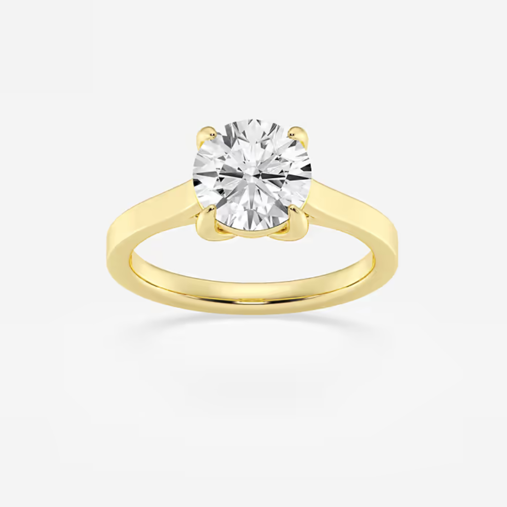 Vault 4 Prong Solitaire Engagement Ring