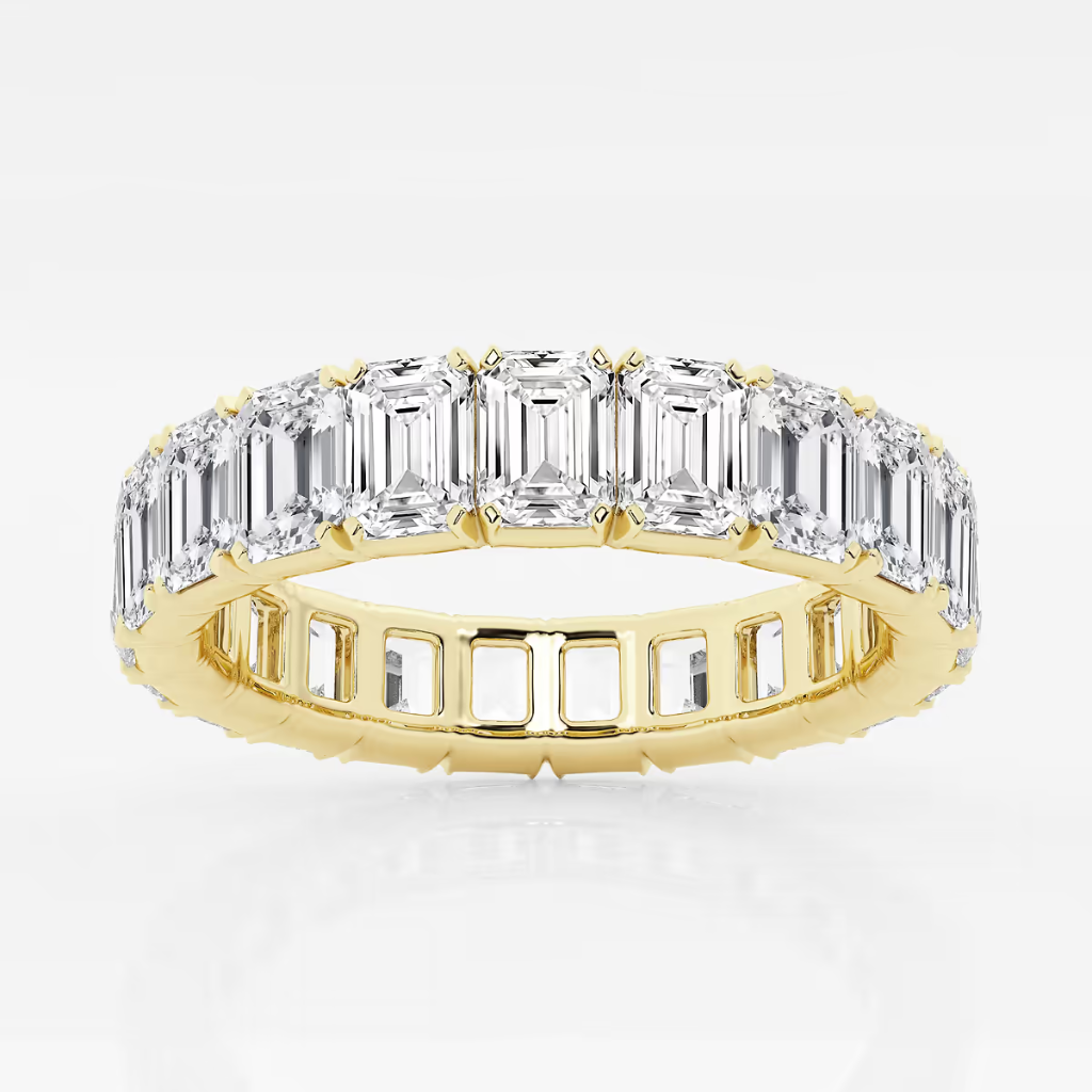 Vault Lab Grown Emerald Cut Eternity Band Diamond